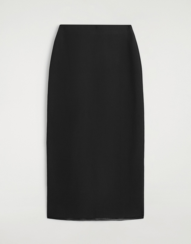 COS - Sheer-Detail Knitted Midi Skirt
