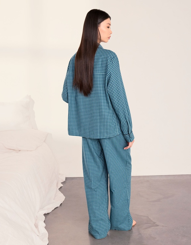 Chelsea Peers - Flannel Gingham Long Pyjama Set