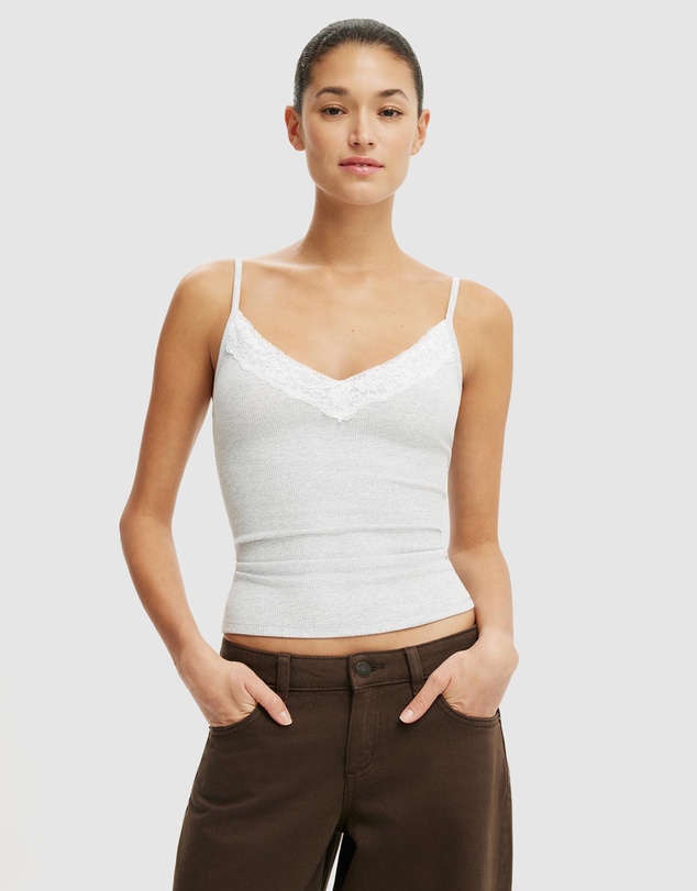Cotton On - Lace Trim Longline Cami