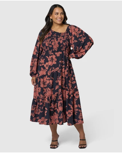 Something 4 Olivia - Lauren Asymmetric Midi Dress