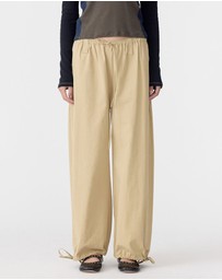 Bassike - Drawstring Detail Pull On Pants