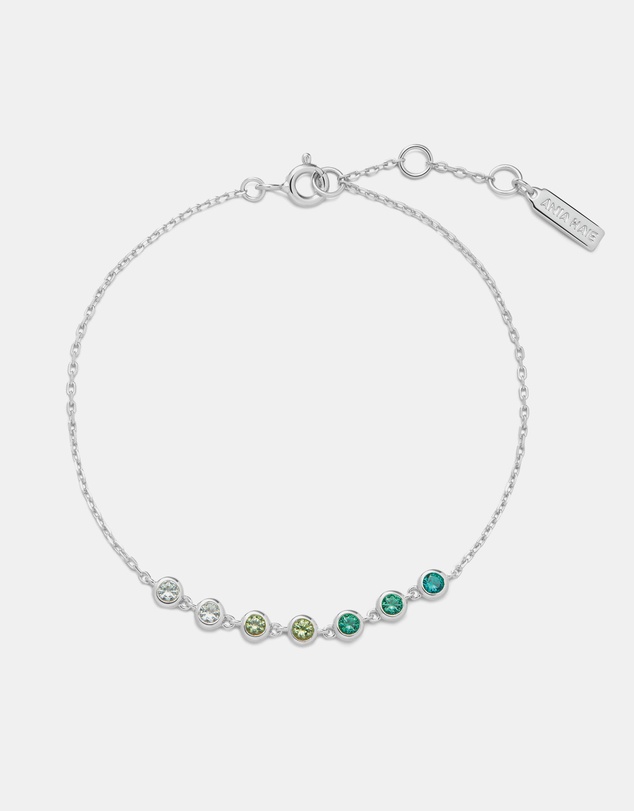 Ania Haie - Silver Green Station Bracelet