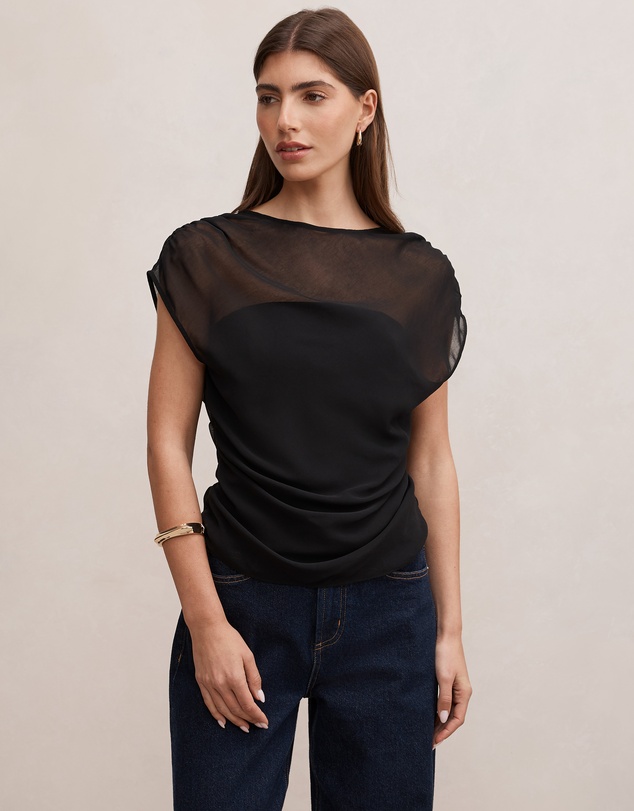 Forever New - Remy Sheer Mixed Top
