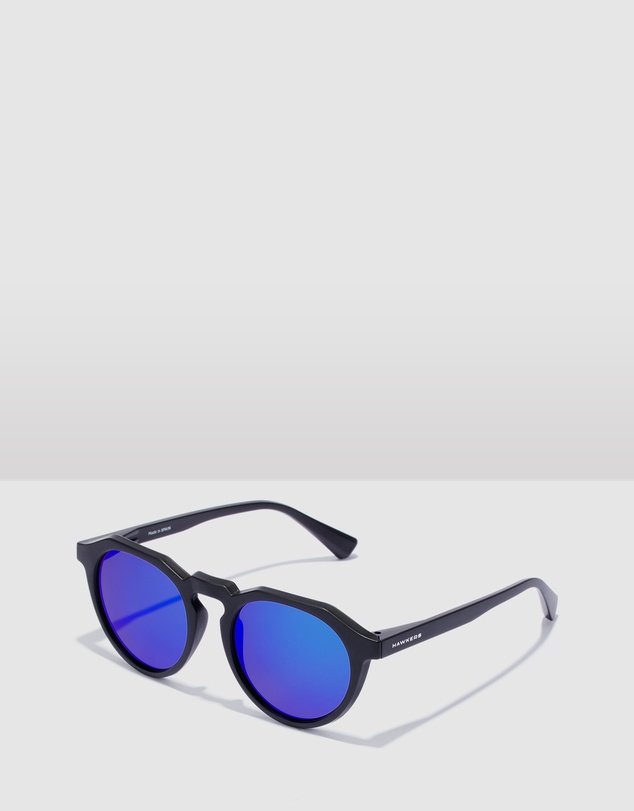 Hawkers Co - Polarized Black Blue Warwick Raw Sunglasses for Men and Women UV400