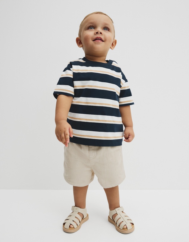 Country Road - Australian Cotton Oversized Stripe Short Sleeve T-shirt