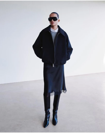 M.N.G - Wool Jacket With Shirt Collar