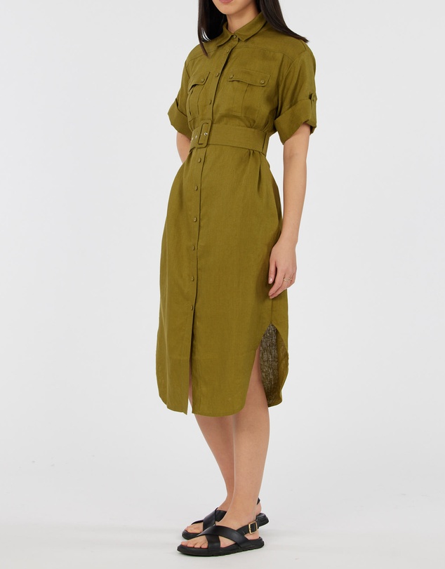 Amelius - Provence Linen Shirt Dress