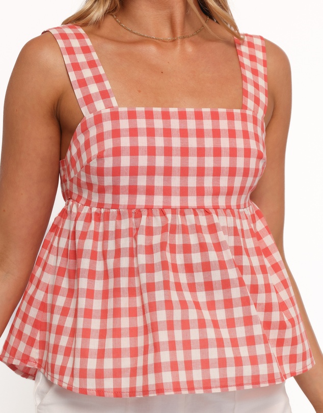 Petal & Pup - Chatham Top - Red Gingham