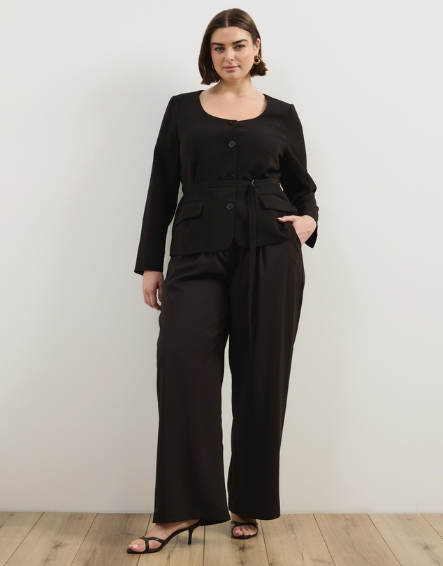 Atmos&Here Curvy - Giselle Belted Tailored Blazer