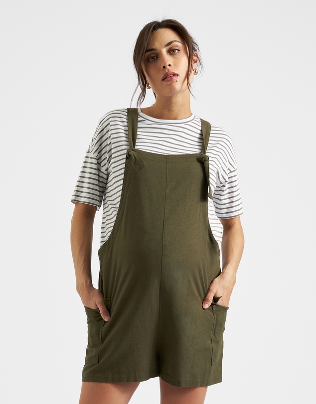 Ripe Maternity - Terry Linen Playsuit