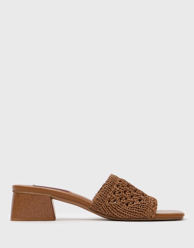 Betts - Holly Woven Block Heel Mules