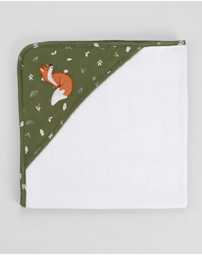 Living Textiles - Organic Hooded Towel - Fox & Friends