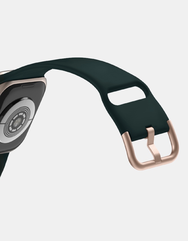 Friendie - Silicone Band with Modern Gold Buckle – The Byron – Apple Compatible