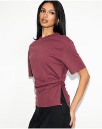 Dazie - Ava Twist Detail Short Sleeve Tee