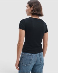 rag & bone - The Knit Button Tee