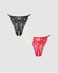 Ann Summers - 3-Pack Confession Crotchless String