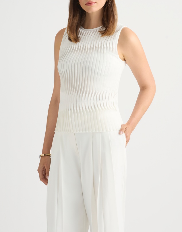 David Lawrence - Pip Pleat Front Knit Top