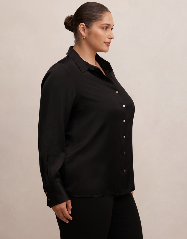 Forever New Curve - Coco Curve Satin Shirt