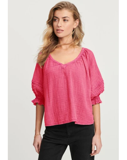 NEXT - Washed V-Neck Cotton Blouse