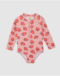 Crywolf - LONG SLEEVE SWIMSUIT Strawberry Splash