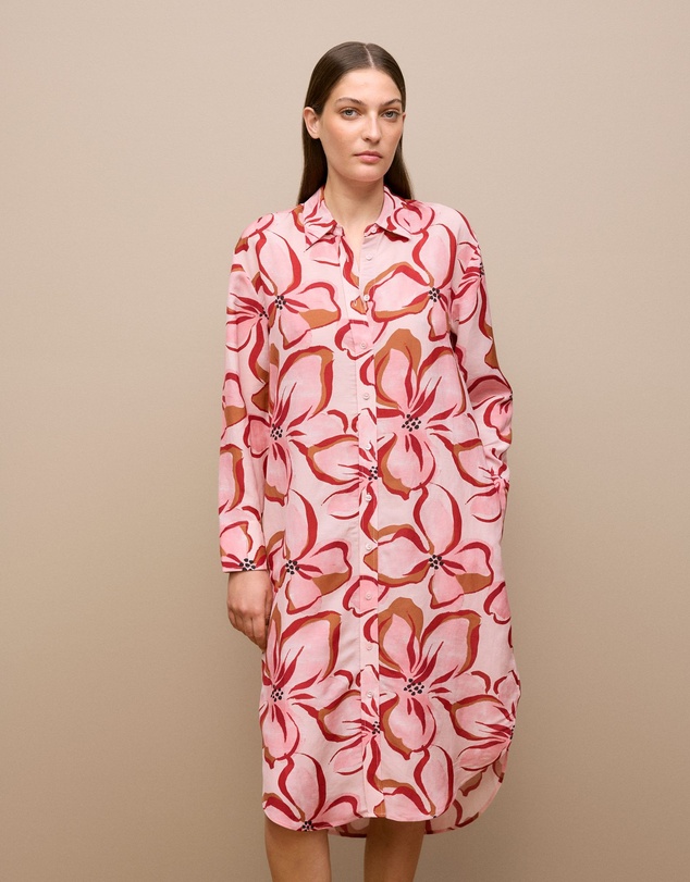 Trenery - Peony Relaxed Shirt Dress in Soft Pink