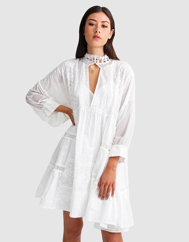 Belle & Bloom - Unforgettable Oversized Lace Mini Dress