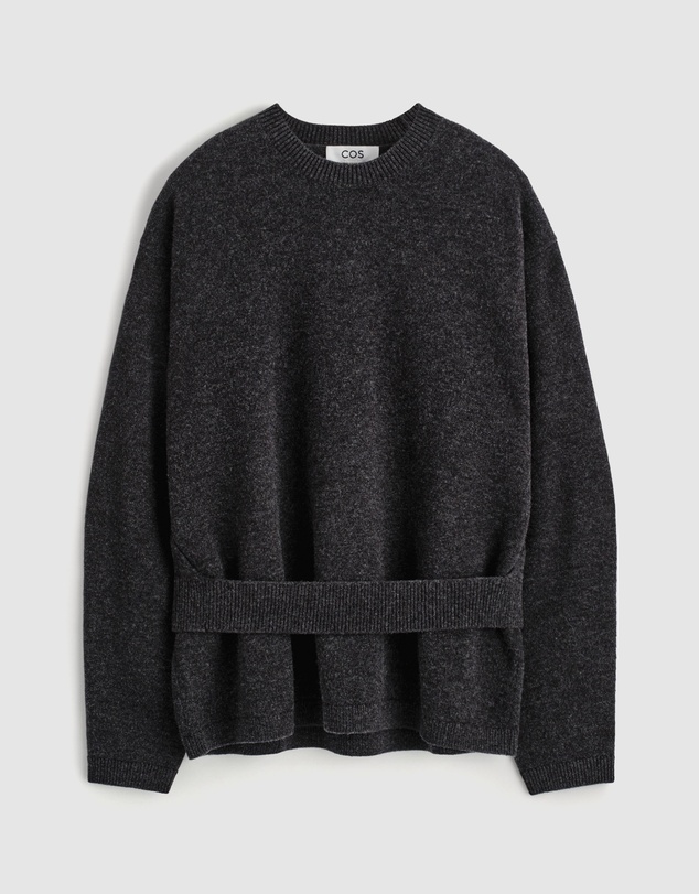 COS - Belt-Detail Merino Wool Jumper