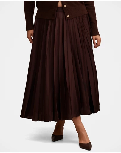 Forever New Curve - Delphine Curve Pleated Midaxi Skirt