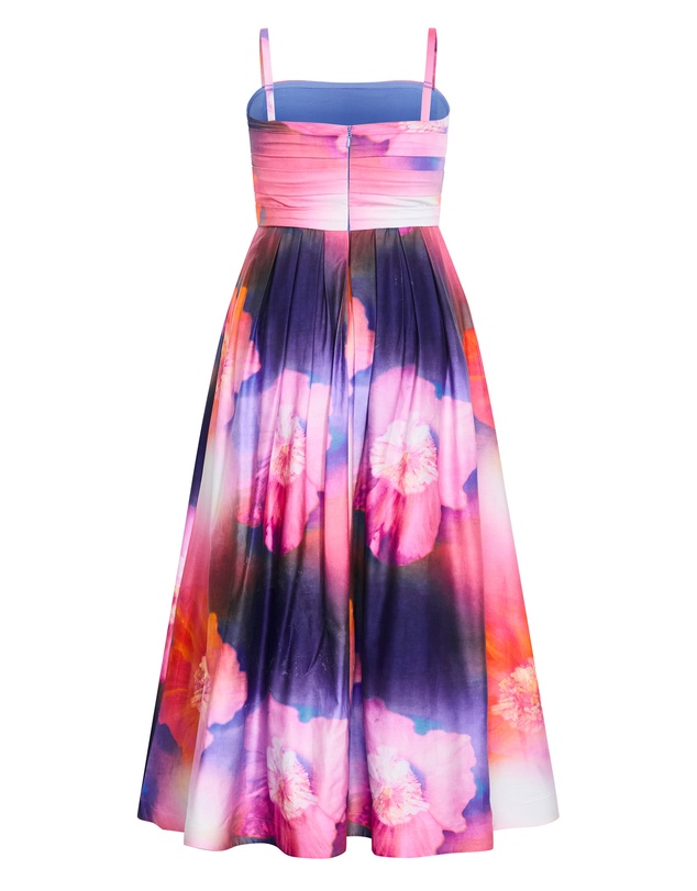City Chic - Plus size Rosalee Sleeveless Print Maxi Dress - indigo multi