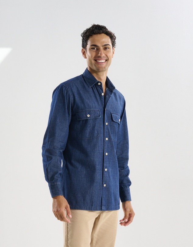 3 Wise Men - 3 Wise Men Frontier Denim Utility Shirt
