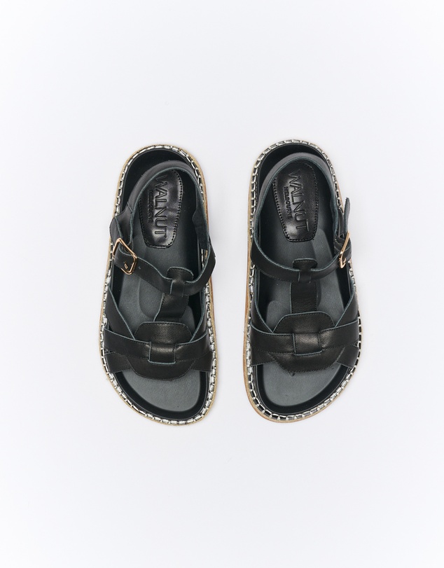 Walnut Melbourne - Indigo Leather Sandal