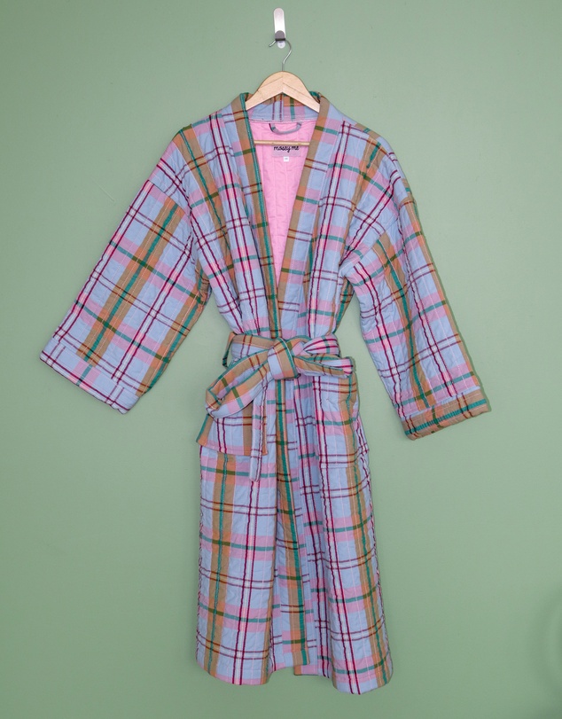 Mosey Me - Confetti Plaid Quilted Robe