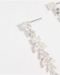 Lovisa - Silver Plated Cubic Zirconia Alternating Vine Linear Drop Earrings