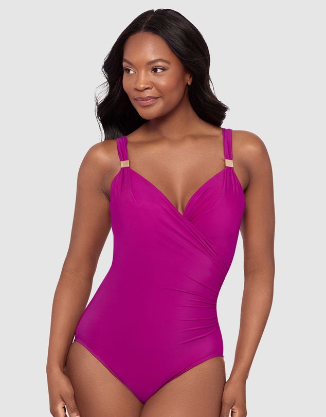 Miraclesuit Swimwear  - Razzle Dazzle Siren Crossover Shaping Swimsuit