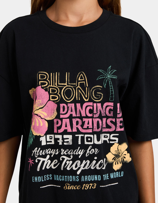 Billabong - Girls 8 to 16 Dancing In Paradise Oversized T-Shirt
