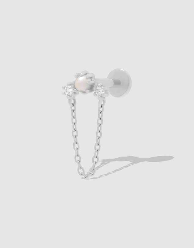 Wanderlust + Co - Moonlight 925 Sterling Silver Flat Back Earring