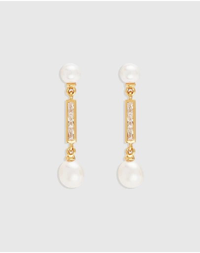 By Charlotte - Breathe Pearl Drop Earrings