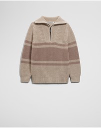 Country Road - Stripe Half Zip Knit