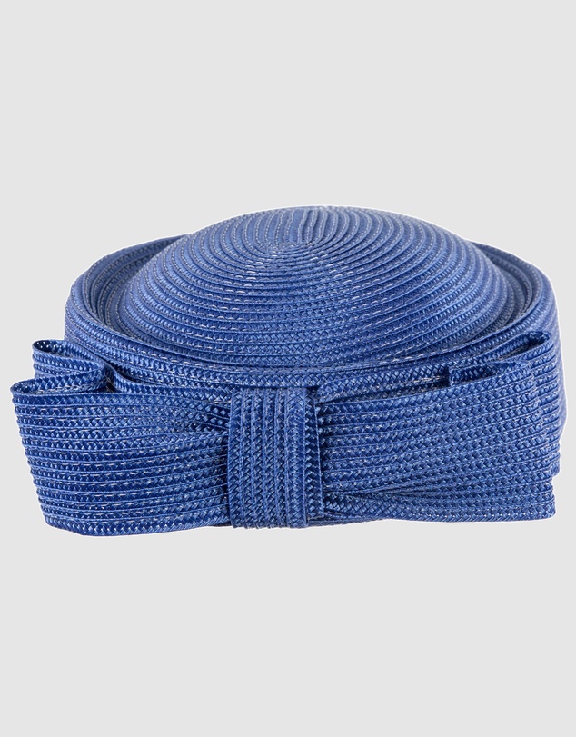 Max Alexander - Royal Blue Braid Pillbox Hat