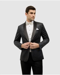 Politix - Embossed Paisley Black Tie Tuxedo
