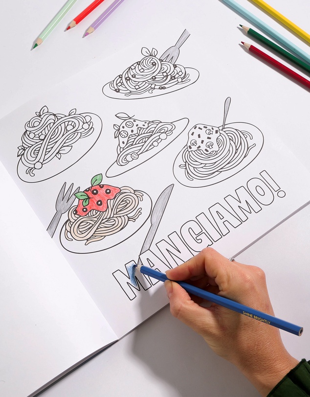 Journey Of Something - Pasta Lovers - Colouring Book