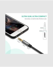 Ugreen - UGREEN 3.5mm Male to Female Audio Extension Cable – 3m Black Aluminum Alloy Tangle-Free