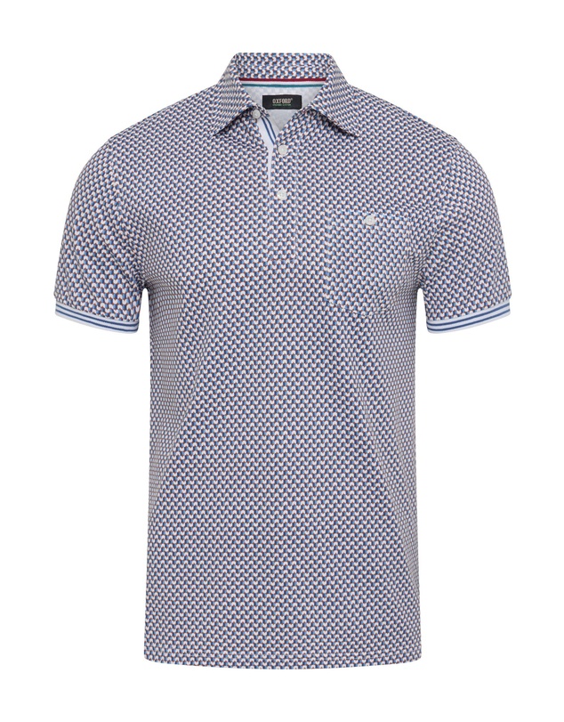 Oxford - Milo Print Jersey Polo With Pocket