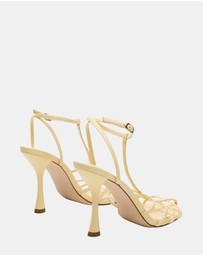 Steve Madden - Tildah Yellow Leather Heels