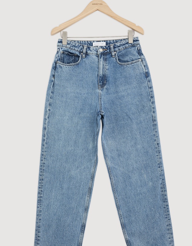 Revibe - Repaired Assembly Label Denim Relaxed Jean