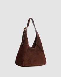 Evity - Alexa Leather Small Suede Hobo Bag