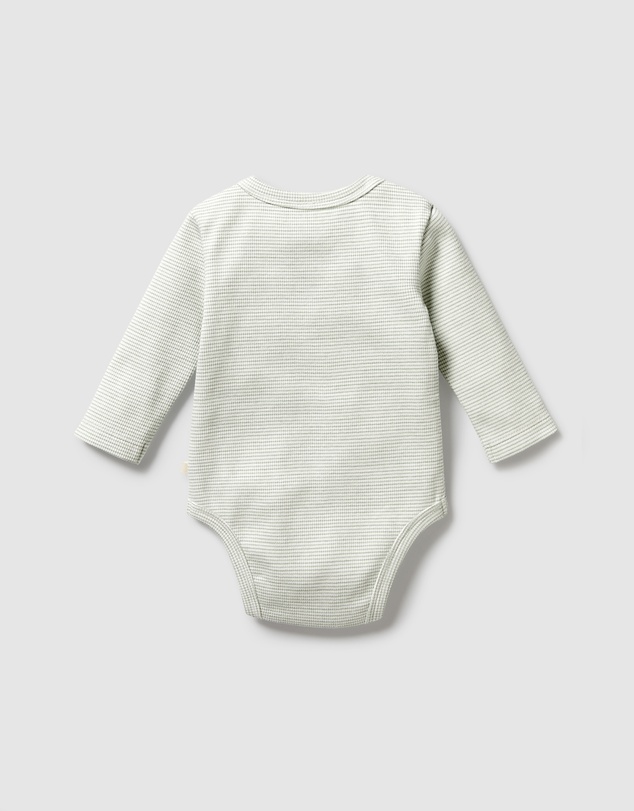 Wilson & Frenchy - Organic Stripe Rib Long Sleeve Bodysuit - Babies