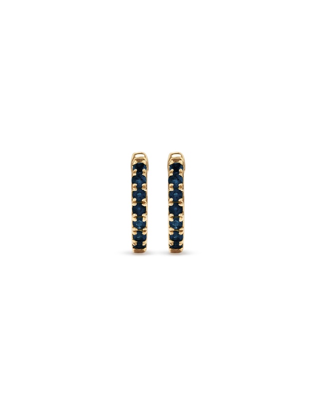 Michael Hill - Sapphire Huggie Hoop Earrings in 10kt Yellow Gold