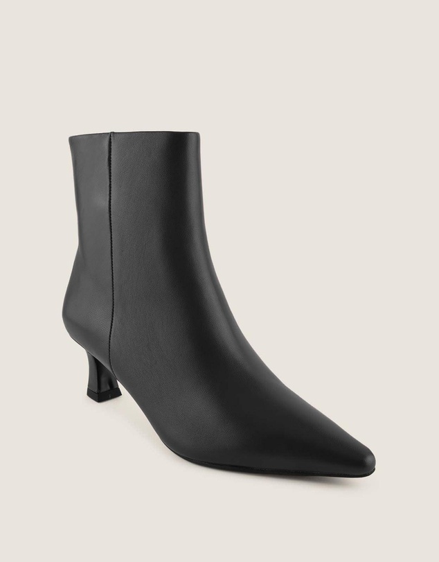 Shelly Shen - Fabba Heel Ankle Boots Black Leather