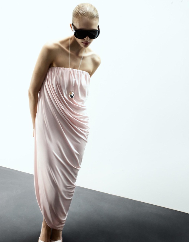M.N.G - Draped Asymmetrical Bandeau Dress